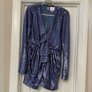Blue Sequin Dress